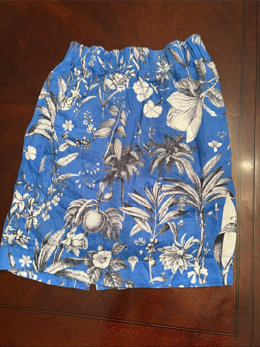 J. Crew Blue Floral Mini Skirt